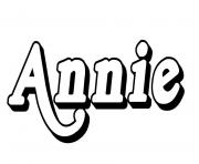 Annie dessin à colorier