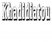 Khadidiatou dessin à colorier
