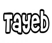 Tayeb dessin à colorier
