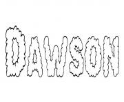 Dawson dessin à colorier