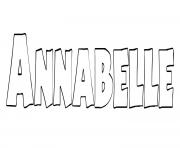 Annabelle dessin à colorier