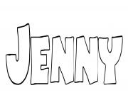 Jenny dessin à colorier