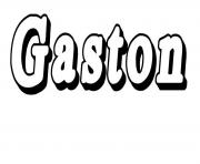 Gaston dessin à colorier