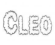 Cleo dessin à colorier
