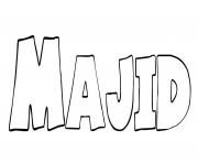 Majid dessin à colorier