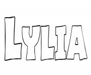 Lylia dessin à colorier