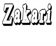 Zakari dessin à colorier