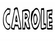 Carole dessin à colorier