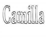 Camilla dessin à colorier