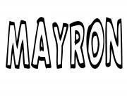 Mayron dessin à colorier