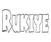 Rukiye dessin à colorier