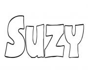Suzy dessin à colorier