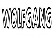 Wolfgang dessin à colorier