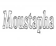 Moustapha dessin à colorier