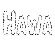 Hawa dessin à colorier