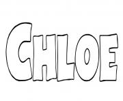 Chloe dessin à colorier
