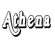 Athena dessin à colorier