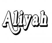 Aliyah dessin à colorier