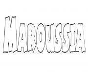 Maroussia dessin à colorier