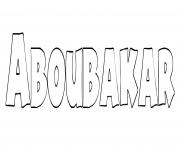 Aboubakar dessin à colorier