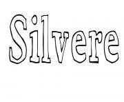 Silvere dessin à colorier