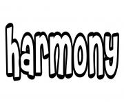 Harmony dessin à colorier