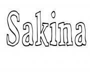 Sakina dessin à colorier