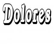 Dolores dessin à colorier
