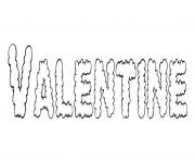 Valentine dessin à colorier
