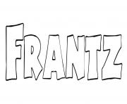 Frantz dessin à colorier
