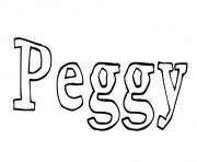 Peggy dessin à colorier