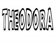 Theodora dessin à colorier