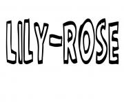 Lily rose dessin à colorier