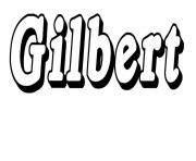 Gilbert dessin à colorier