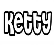 Ketty dessin à colorier