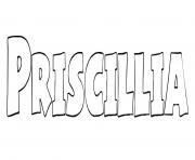 Priscillia dessin à colorier