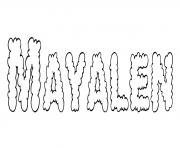 Mayalen dessin à colorier