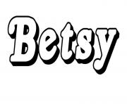 Betsy dessin à colorier
