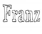 Franz dessin à colorier