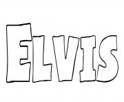 Elvis dessin à colorier