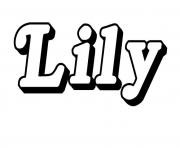 Lily dessin à colorier