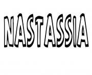 Nastassia dessin à colorier