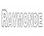 Raymonde dessin à colorier