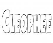 Cleophee dessin à colorier