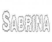Sabrina dessin à colorier