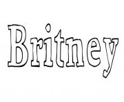 Britney dessin à colorier