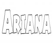 Ariana dessin à colorier