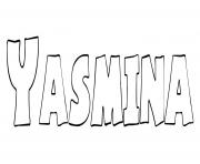 Yasmina dessin à colorier