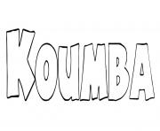 Koumba dessin à colorier
