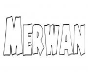 Merwan dessin à colorier